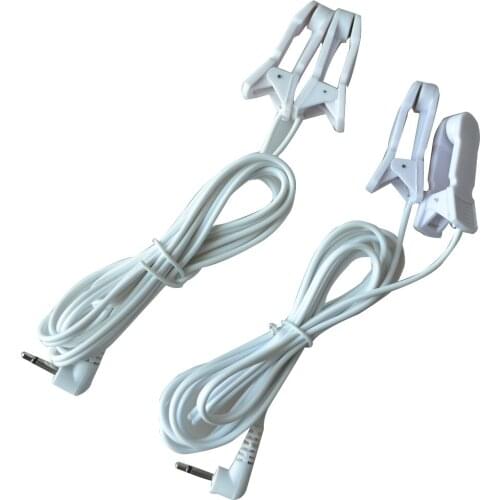 50Pcs/Lot Breast And Ear Clip Electric Lead Wire Cable Tens Electrode Wire Cable Digital Massager Pain Relief Device