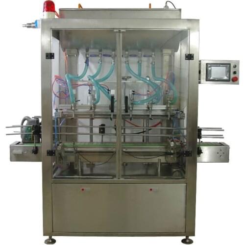 Automatic Liquid Filling Production Line 6 Nozzle (Automatic 6 head liquid filling machine, automatic oil dosing machine )