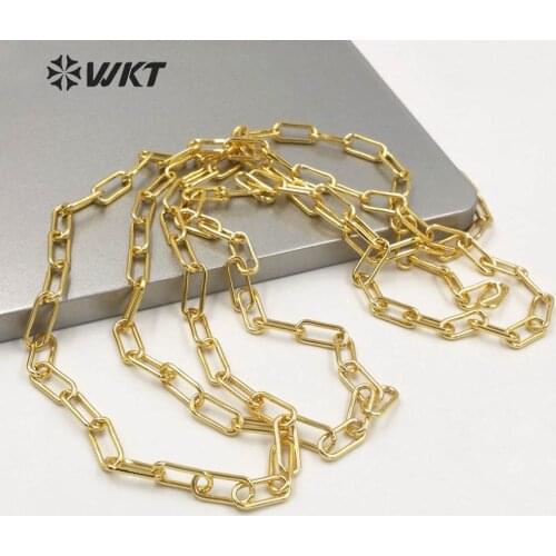 BC149 WKT jewelry hand make DIY 16MM LONG link brass chain big fashion lady necklace oval shape jewelry parts chain