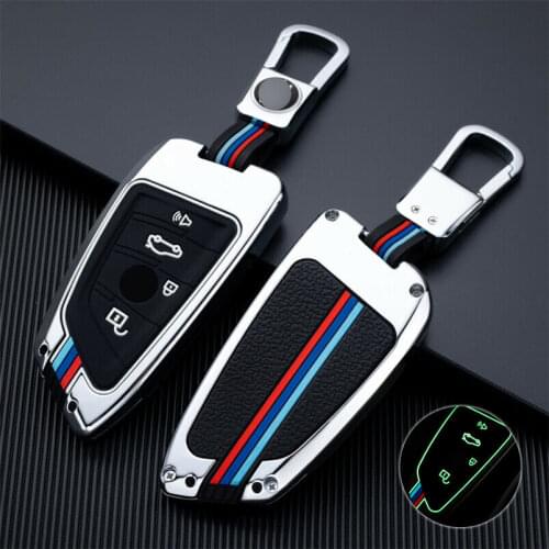 M Style Luminous Zinc Alloy Car Key Fob Case For BMW 5 7 Series X1 X2 X3 X4 X5 X6 X7