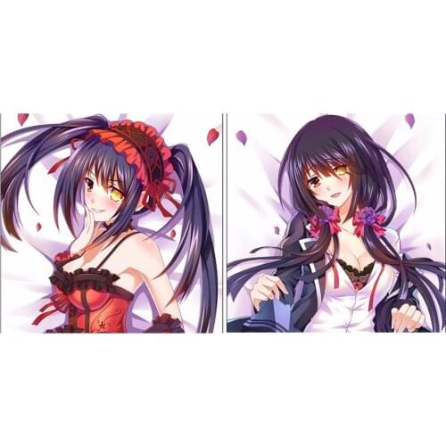 Date A Live Nightmare Tokisaki Kurumi Anime Pillow Case Pet Pillowcase Cover Double-Sided Short plush 40X40CM