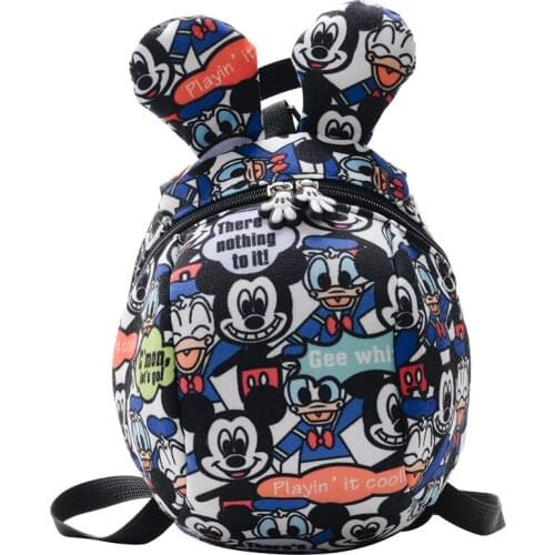 Disney mickey mouse Childrens bag new anti-lost boy backpack cartoon cute girl backpack baby kindergarten school bag