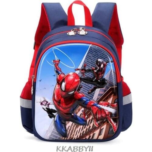 Disney Spiderman Backpack Children Cartoon School Bags Girls Boys Pattern Bag Kindergarten Schoolbag