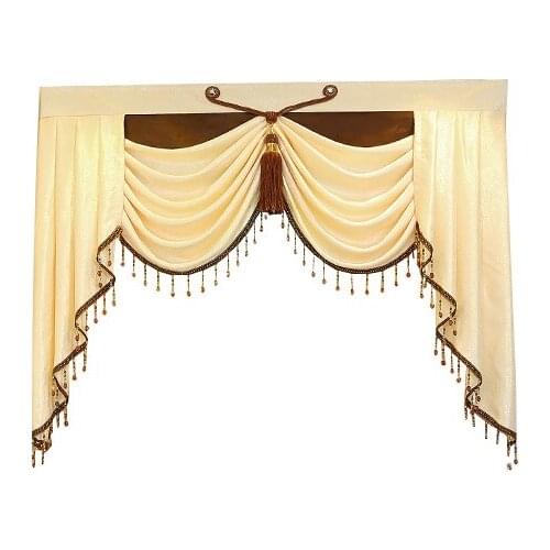 Home Decoration 1 Piece Pelmet Europe Luxury Valance Curtains for Living Room Window Curtains for Bedroom Curtains Custom Made