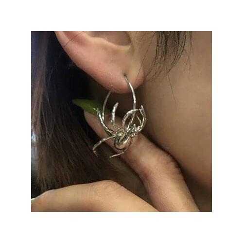 Harajuku Punk Metal Spider Earrings For Women Femele Alloy Simple Insect Ear Jewelry For Girl Birthday Jewelry Gift 2020 New