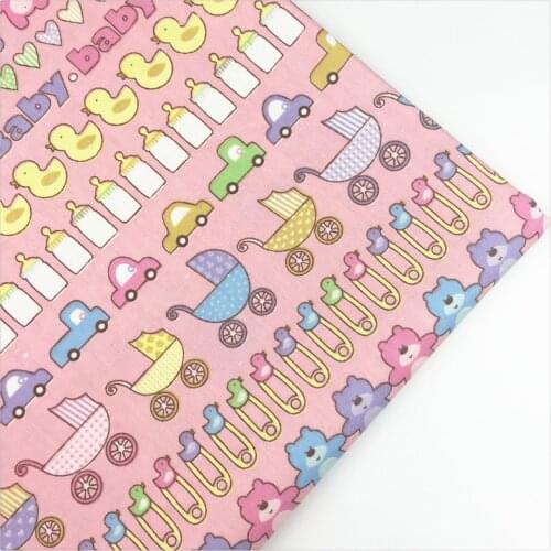 Cartoon Animal Printed Cotton Fabric For DIY Sewing Needlwork Material Home textile Tilda Cloth Curtain Doll Patchwork Tissue