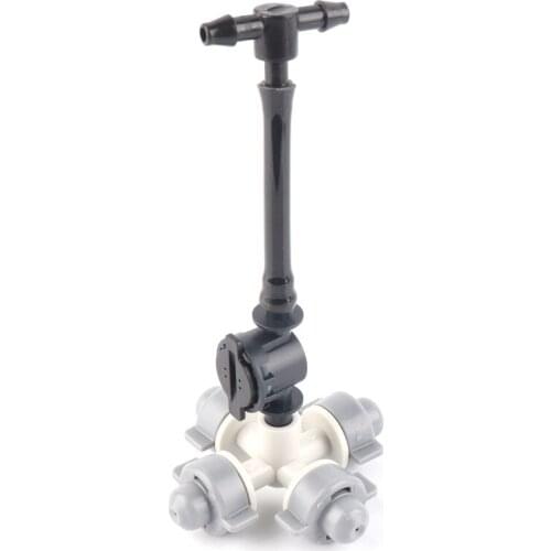 5-50sets Irrigation Kit 6mm Grey Across Atomized Sprinkler With 4/7mm Tee Hose Connector Anti-Drip Sprinkler Garden Irrigation