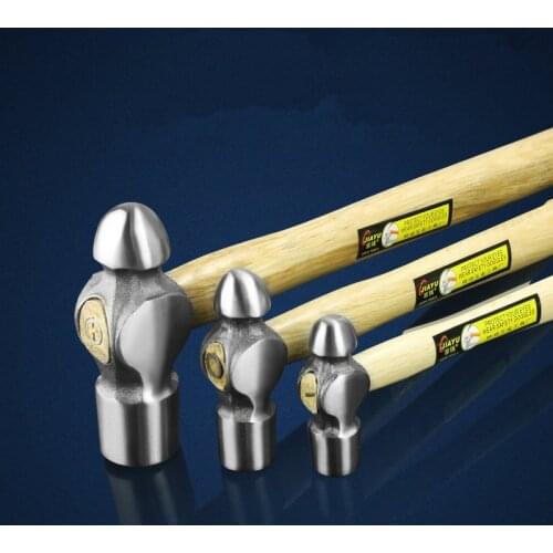Round Hammer Wooden Handle Hammers Woodworking High Carbon Steel Multifunctional Safety Emergency Hammers Hardware Tool