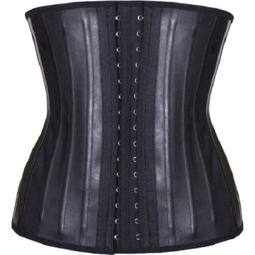 Latex Waist Trainer For Women Corset Cincher Body Shaper Girdle Trimmer Steel Bones Extender Tummy Control Shapewear Plus Size