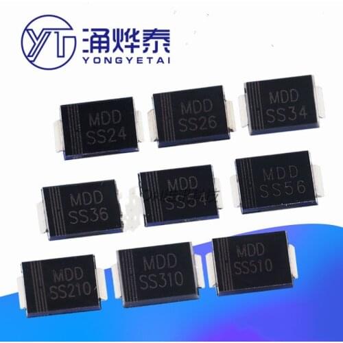 TAI 10PCS SMB DO-214AA Chip Schottky Diode SS24 SS26 SS34 SS36 SS54 SS56 SS210 SS310 SS510