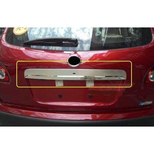 Stainless steel Rear Trunk Lid Trim Cover Fit For nissan Qashqai Dualis 2007-2009 2010 2011(With a smart hole)