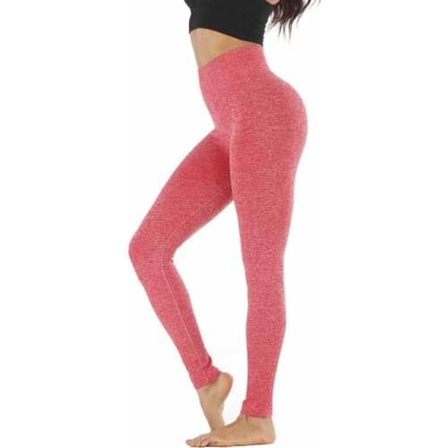 New Striped Solid Color Fitness Nine Point Seamless Breathable Yoga Pants Womens High Waist Push Up Running Sports Leggings
