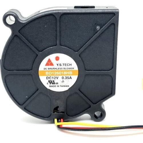 3pcs Original NEW Y.S.TECH BD126018HB 6018 60x60x18mm Double ball bearing Blower Fan Cooling 12V 0.35A for LINK 3324SR Fan 3pin