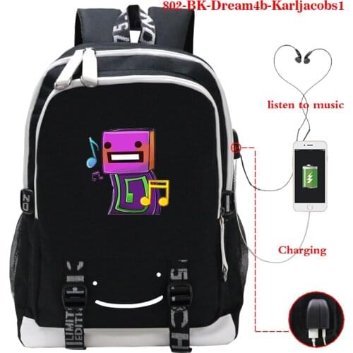New Anime Dream Team Kawaii Women Travel Sport Schoolbag Outdoor USB Backpack for Boys Girls Teenage Book Bag Orthopedic Mochila