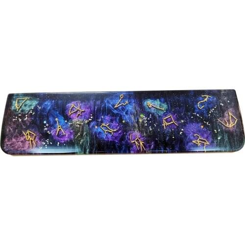36 X 8 X 2cm Resin Hand Palm Rest For 87 Keys Custom Gaming Mechanical Keyboard Wrist Pad - 12 Constellations Night Sky