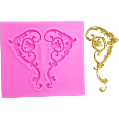Lace pattern silicone mold fondant mold cake decorating tools vine chocolate gumpaste mold moule a gateau T1071