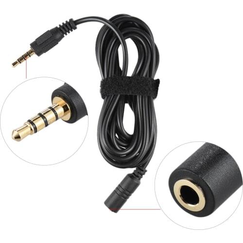 Microphone Mic 2m Extension Cable for Cellphone Smartphone Mic Microphone Female 3.5mm to Male 3.5mm 2018 New