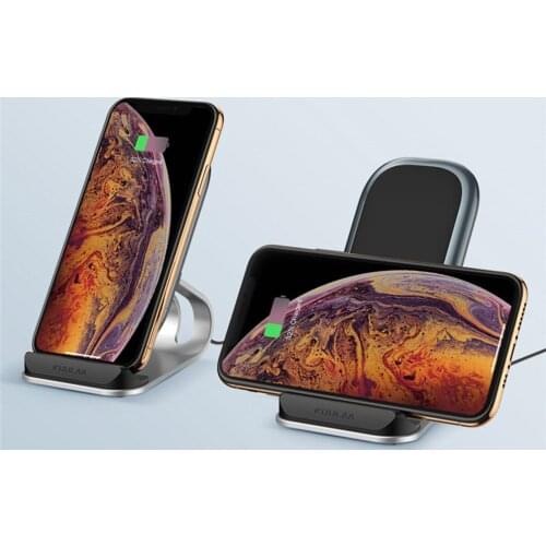 Vertical Wireless Charger Fast Charger Mobile Phone Stand 15W Portable Wireless Charger Desktop Stand Non-Slip Silicone Base