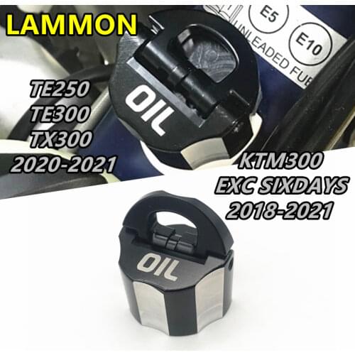 FOR KTM Husqvarna TE 250 300 TX300 2020-2021 TE300 EXC SIXDAYS 2018-2021 Motorcycle Parts CNC Oil Pot Fuel Tank Cap Guard Cover