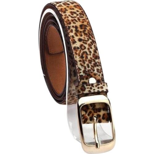 80% HOT SALE Fashion Women Faux Leather Solid Color Leopard Print Waist Belt Strap Waistband