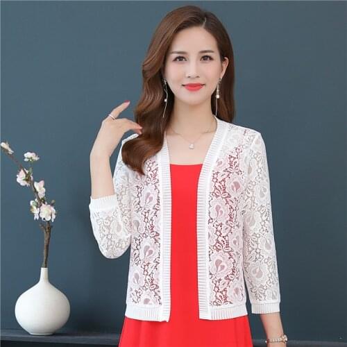 Kimono Thin Cardigan Beach White Summer Open Stitch Women Hollow Out Cardigans Crochet Top Bolero Shirt Stylish Trendy Blusas