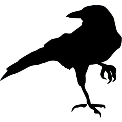 16x14.8CM Raven Creative Vinyl Car Sticker Decor Decal Black/Silver Car-styling S6-2424