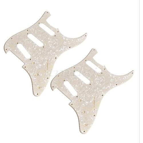 2pcs yellow pearloid pickguard SSS for fender strat guitar replacement