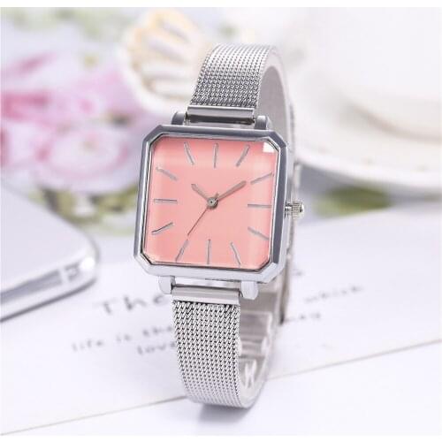 Trend Women Bracelet Watch Silver Square Luxury Crystal Alloy WristWatches Women Watches Fashion Quartz Clock Dropshiping montre