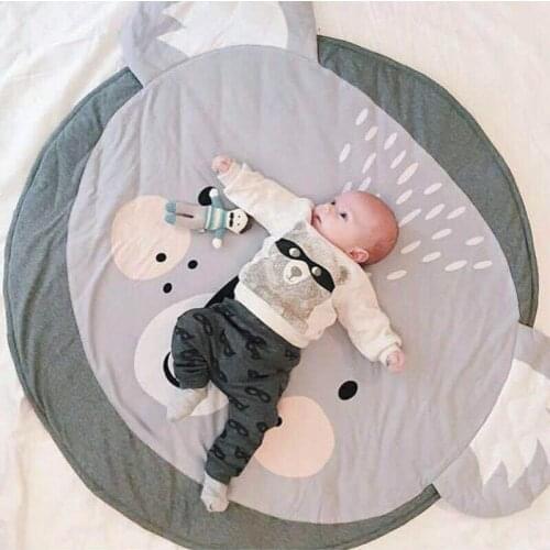 Kids Play Game Mats 90CM Round Carpet Rugs Mat Cotton Swan Crawling Blanket Floor Carpet Toys Room Decoration INS Baby Gifts
