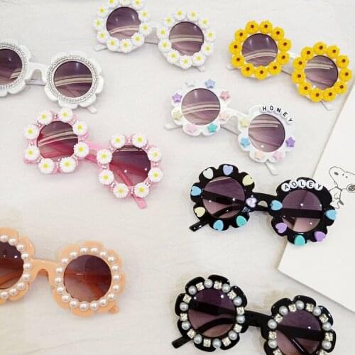 Kids Sunglasses Small Round Handmade Diamond Eyewear Small Baby Crystal Summer Beach Glasses Children Party Eyeglasses Gafas