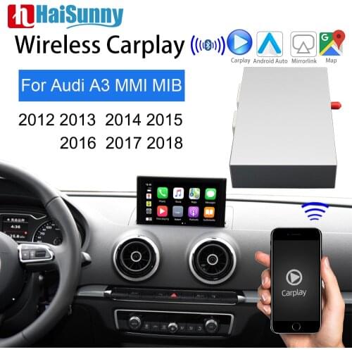 For Audi A3 8V Wireless Carplay Decoder MMI 3G MIB RMC 2012 2013 - 2015 -2018 Support Reverse Camera Voice Multimedia GPS Link