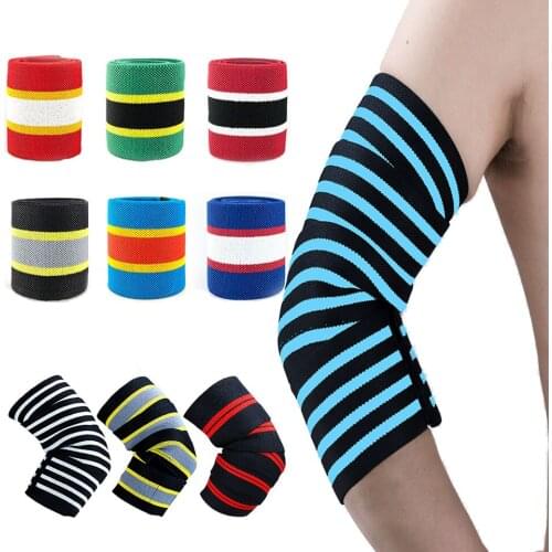 GOBYGO 1 Pair Weightlifting Bandage Adjustable Fitness Equipment Elbow Protection Support Elastic Band Fitness Workout Equipment