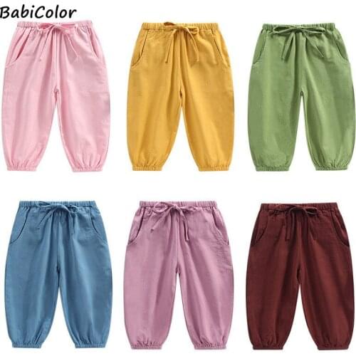 Baby Summer Trousers kids boys Girl Cute Thin Breathable Baby Girl Boys Mosquito Pants Infant Girl Pants Newborn Pants 2-7 Year