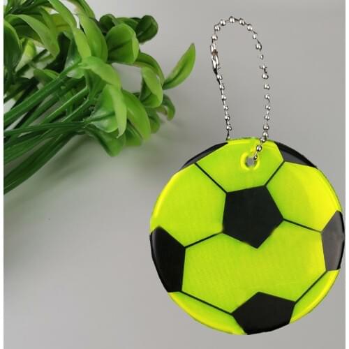 MEILITE 500 candle lights Reflective Football keychains fashion pendant charm bag accessories key ings For traffic safety use