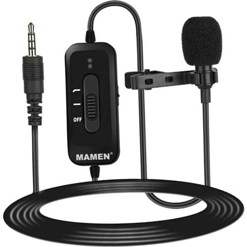 Mini Lavalier Lapel Microphone Directivity Condenser Mic with 8M Cord for