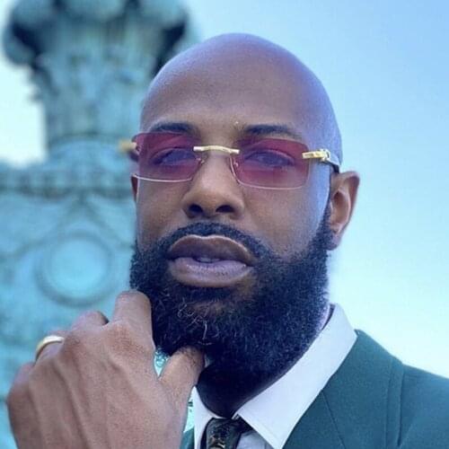 LVVKEE Rimless Sunglasses Men 2021 New Fashion Temple Ocean Lens Trend Luxury Brand Frameless Carter Sun Glasses frame eyewear