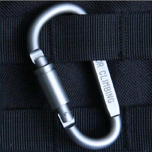 New Sale Outdoor Camping Equipment Aluminum Carabiner Hunting Equipment Survival Kit Lock Carabine Mountain Travel Accessories