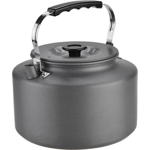 Outdoor Portable 2L Water Kettle Water Teapot Coffee Pot Aluminum Alloy Camping Hiking Picnic Pot Indoor Flatware