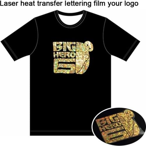 Supply Hologram Film Heat Transfer Custom Your LOGO on T-shirts Holographic Flex Heat Transfer film Vinyl print on Clothes