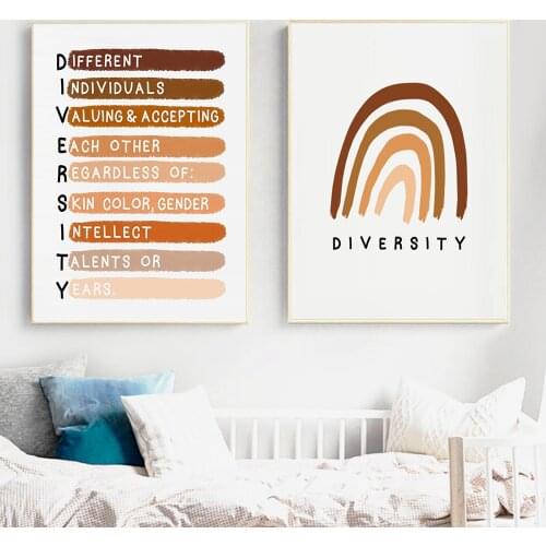 Bohemia Posters Prints Rainbow Poster Nursery Education Wall Art Canvas Painting Kids Wall Pictures For Living Room Home Decor