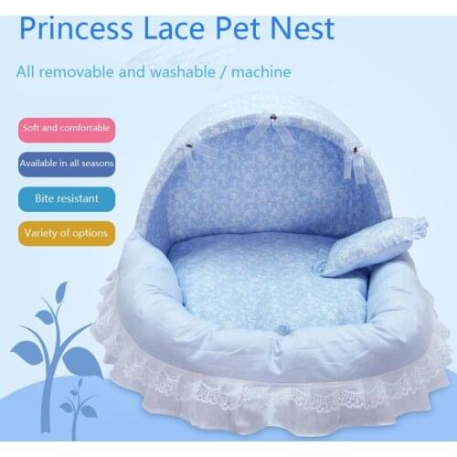 Princess Style Lace Pet Nest Pad Spring And Summer Removable And Washable Dog Nest