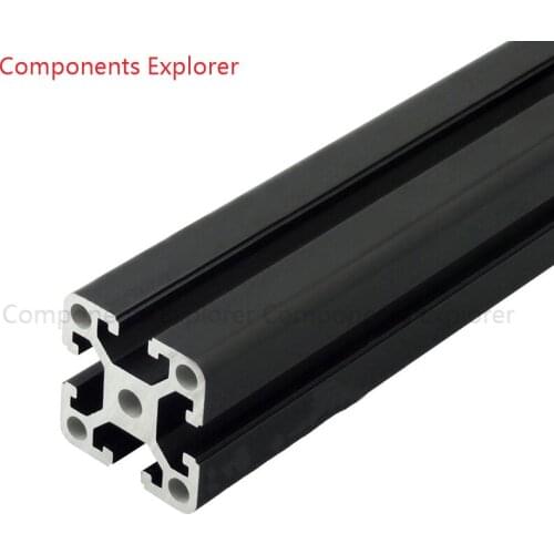 Arbitrary Cutting 1000mm 4040W Black Aluminum Extrusion Profile,Black Color