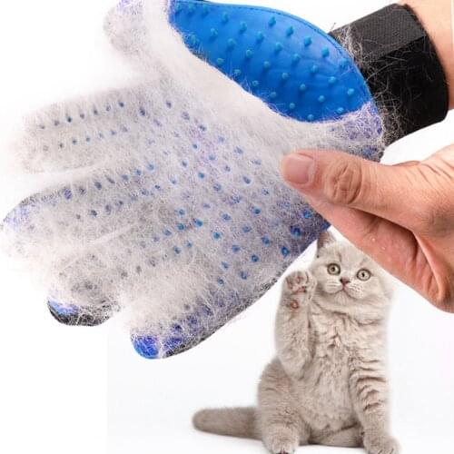 Dog Pet Grooming Glove Silicone Cats Brush Comb Deshedding Hair Gloves Dogs Bath Cleaning Supplies Animal Combs Cat Supplies