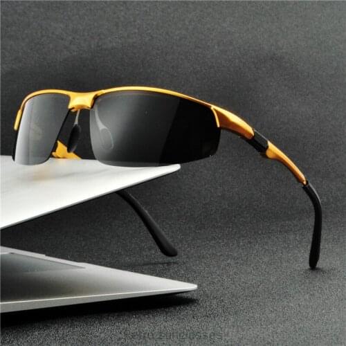 New Sunglasses Men Polarized Sunglasses Men Driving Mirrors Black Frame Eyewear Male Aluminum Magnesium Sun Glasses NX
