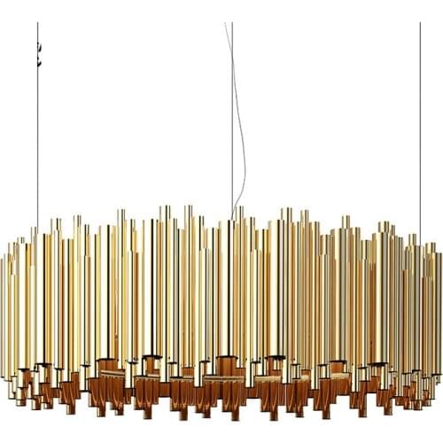 Modern hanging lamps Delightfull Brubeck Europe pendant lights dinning room pendant lamps modern Aviation Aluminum Golden Tube
