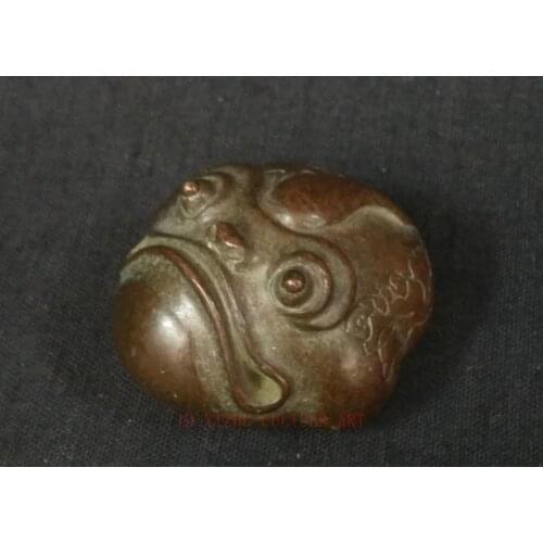 YIZHU CULTUER ART Signature Collection China Bronze Carving Fortune Jin Chan Statue Paperweight Decoration Gift