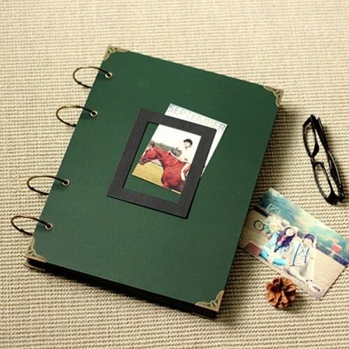 Dark green diy photo album /photo scrapbook album /Graduation record shcool stationery