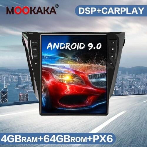 Tesla Vertical Screen Android 9 PX6 Car Radio GPS Navigation For NISSAN Qashqai 2013-2019 Auto Stereo Carplay Multimedia Player