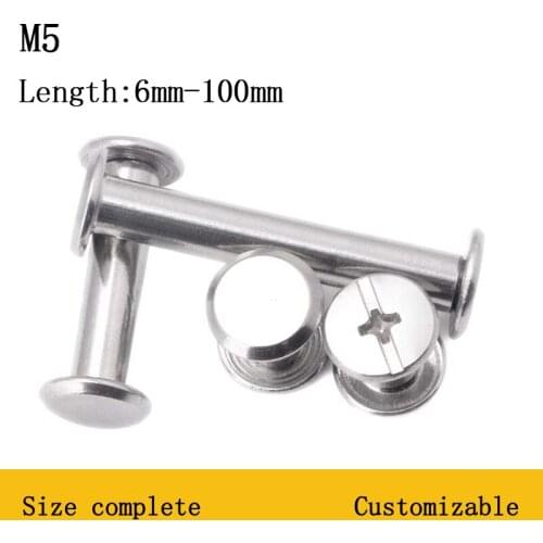 20Pcs Chicago Screw Posts Binding Screws M5 for Scrapbook Photo Albums Binding DIY Leather Decoration Bookbinding Repair