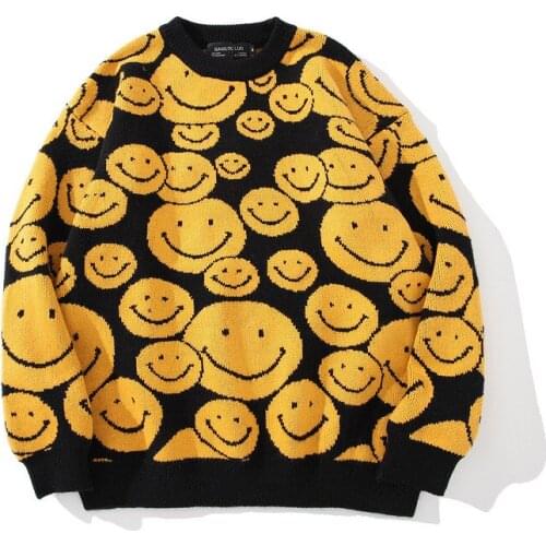 Cartoon Harajuku Sweater Women Autumn Winter Clothing Knitted Kawaii Pullover Hip Hop Streetwear Female Oversized Sweater